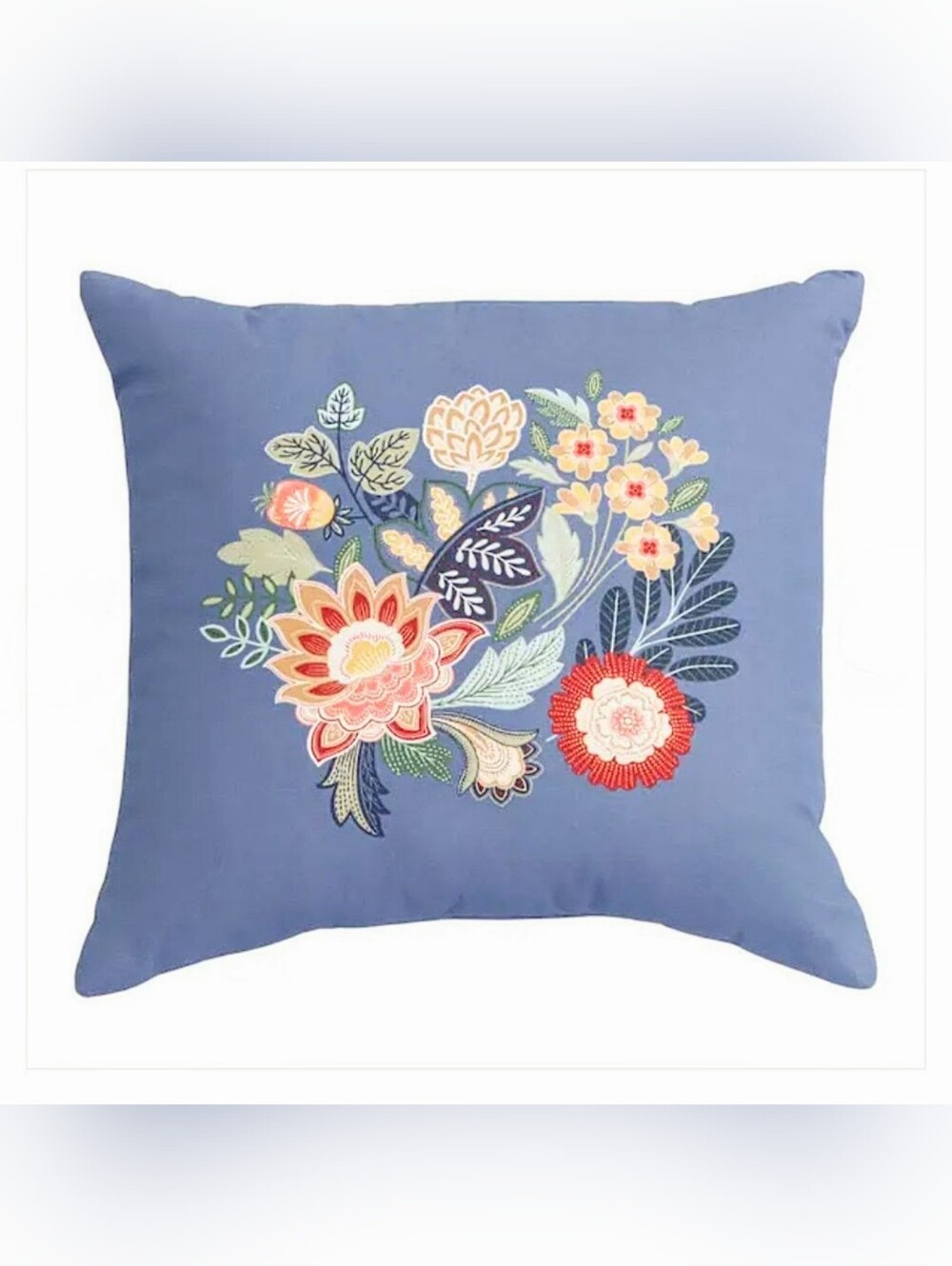 Hampton Bay Floral Motif Outdoor Throw Pillow